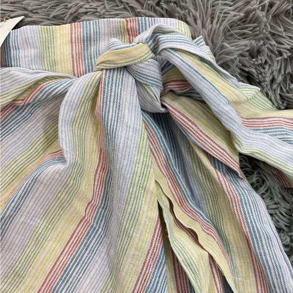 Anthropologie Moon River Medium Linen Rainbow Wrap Skirt NWT - Picture 3 of 5
